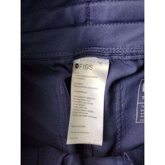 Figs Scrub Pants Womens XS Blue Yola Cargo Ankle Slit W2SW2023‎ Technical - Picture 8 of 10